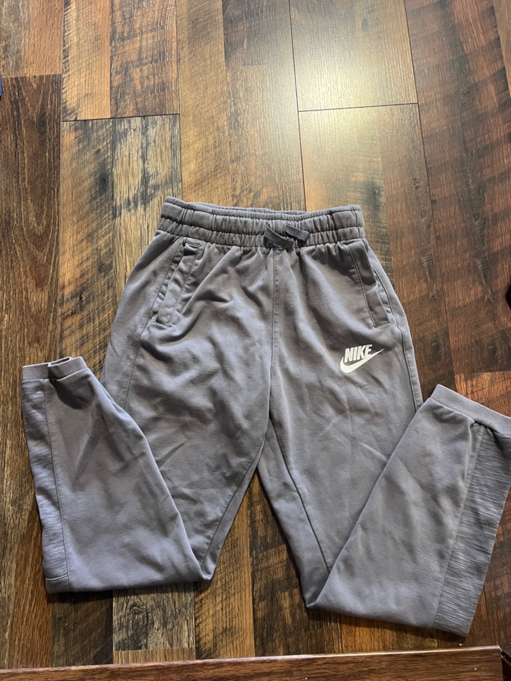 Nike Charcoal Jogger Sweatpants with White Swoosh